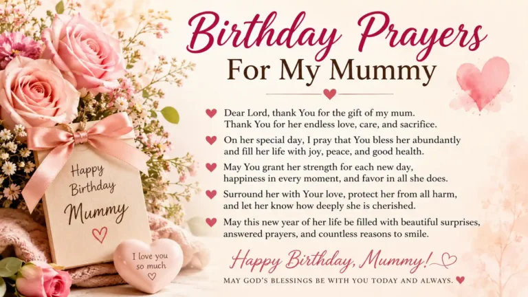 birthday prayers for my mummy