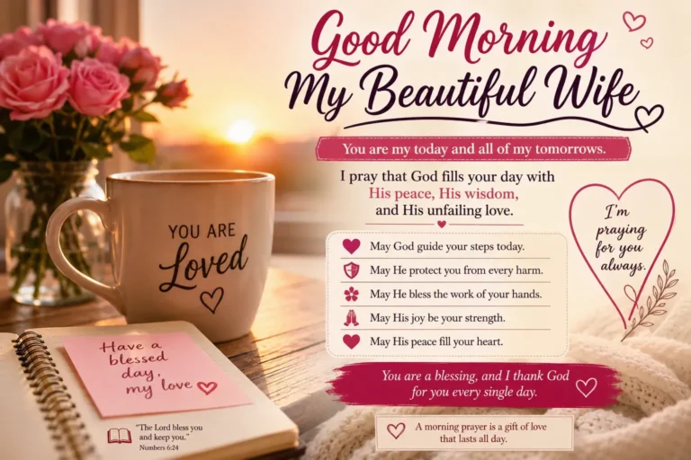 good morning message with prayers for my wife