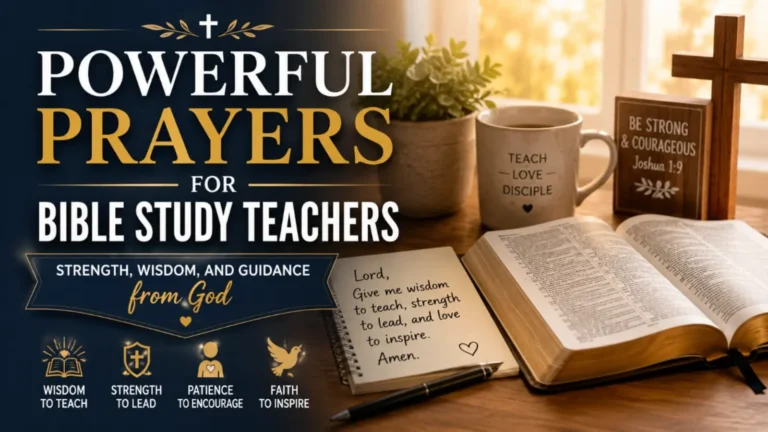 prayers for bible study teachers