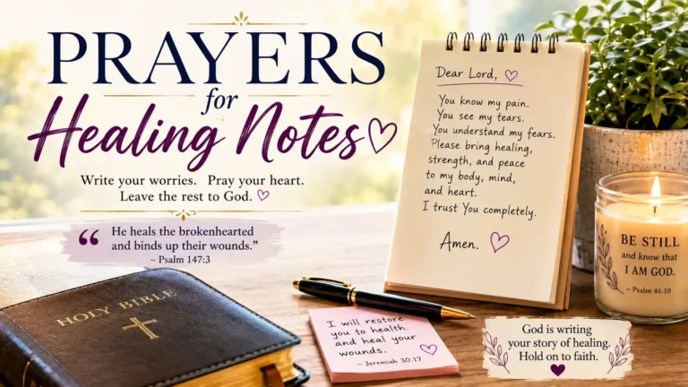 prayers for healing notes