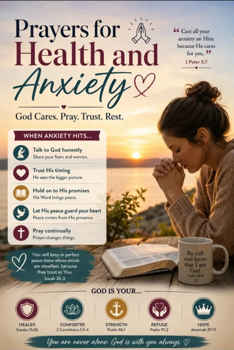prayers for health and anxiety
