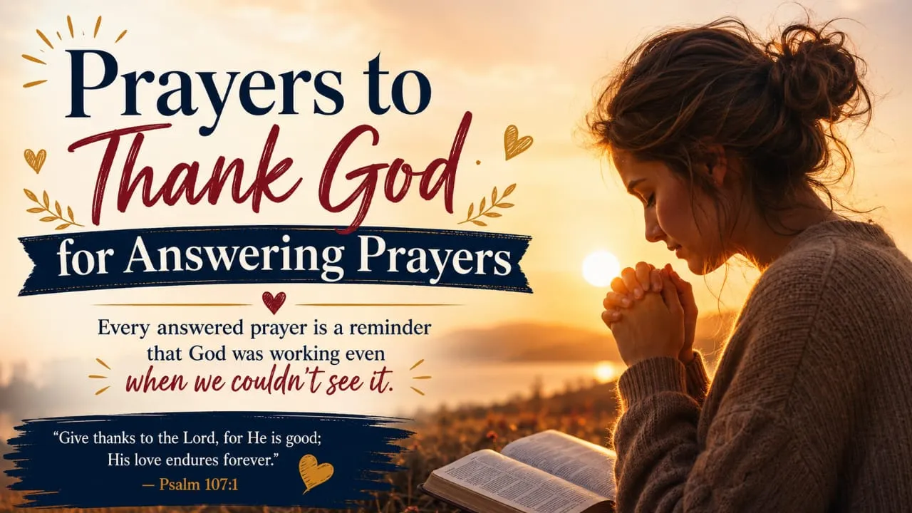 prayers to thank god for answering prayers
