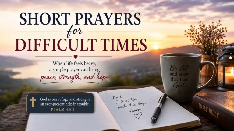 short prayers for difficult times