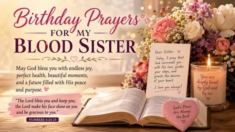 birthday prayers for my blood sister