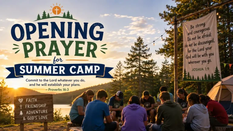 Opening Prayer for Summer Camp