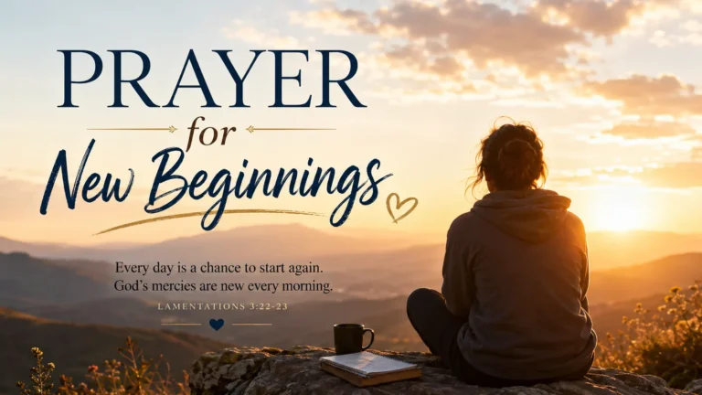 Prayer for New Beginnings
