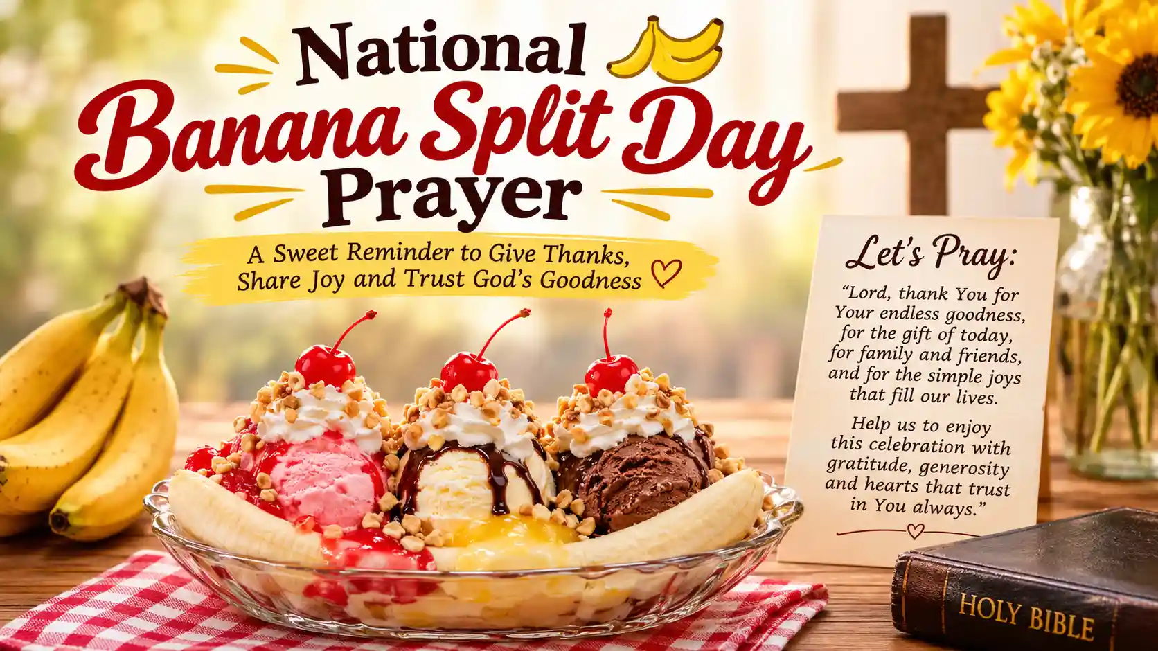 National Banana Split Day Prayer