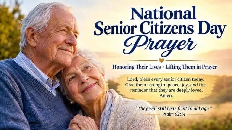 National Senior Citizens Day Prayer