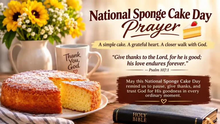 National Sponge Cake Day Prayer