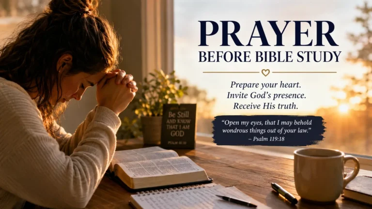 Prayer Before Bible Study