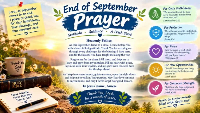 End of September Prayer