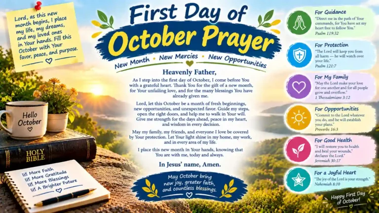 First day of October prayer