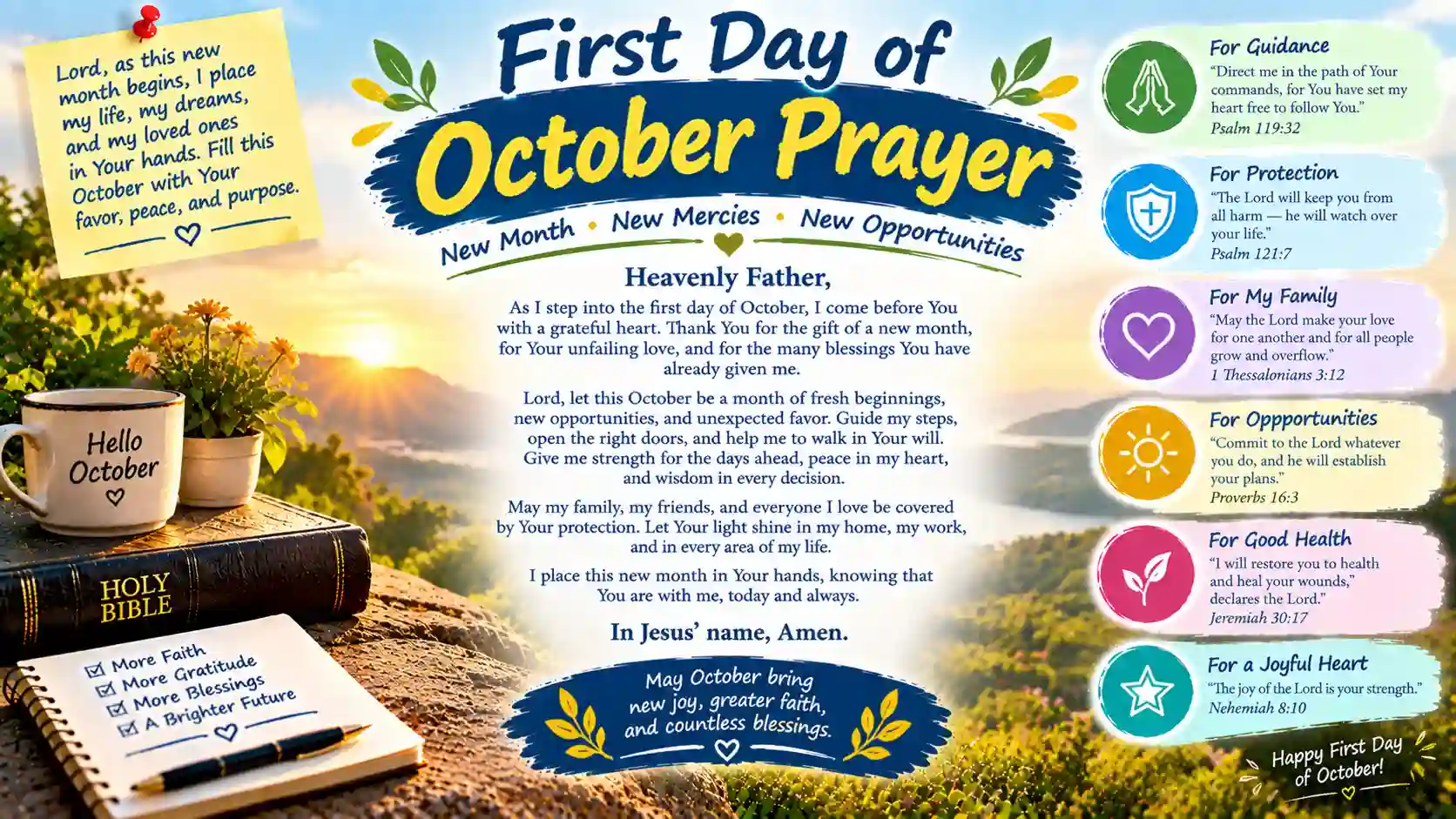 First day of October prayer
