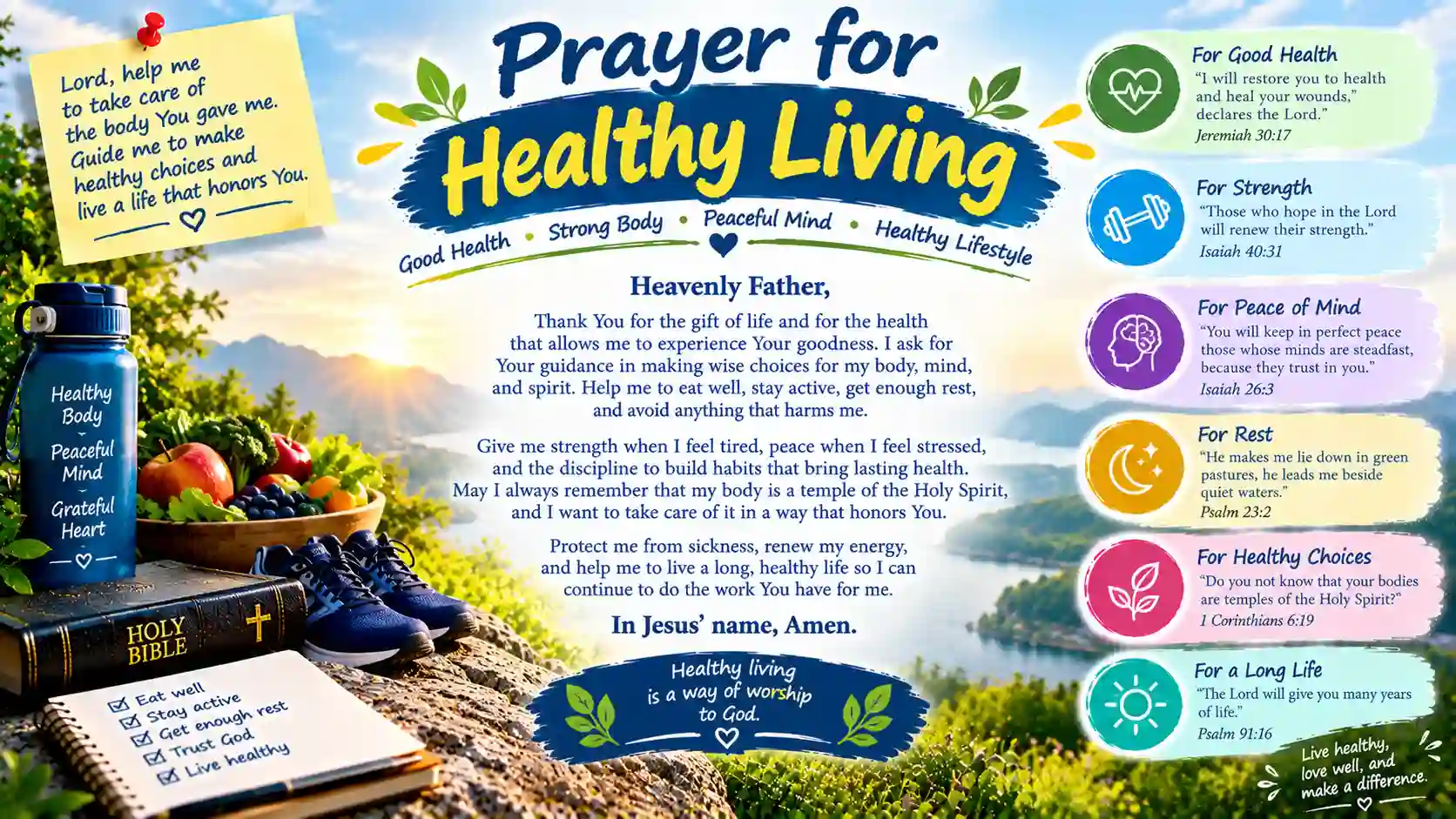 Prayer for Healthy Living