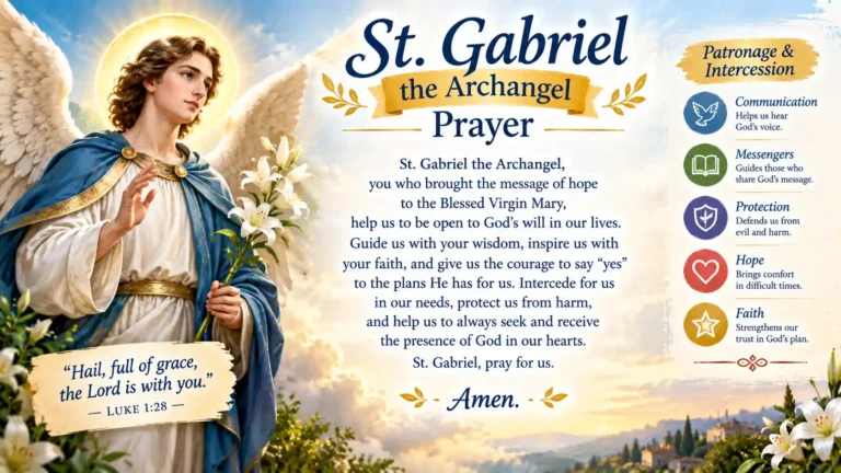 St. Gabriel the Archangel Prayer