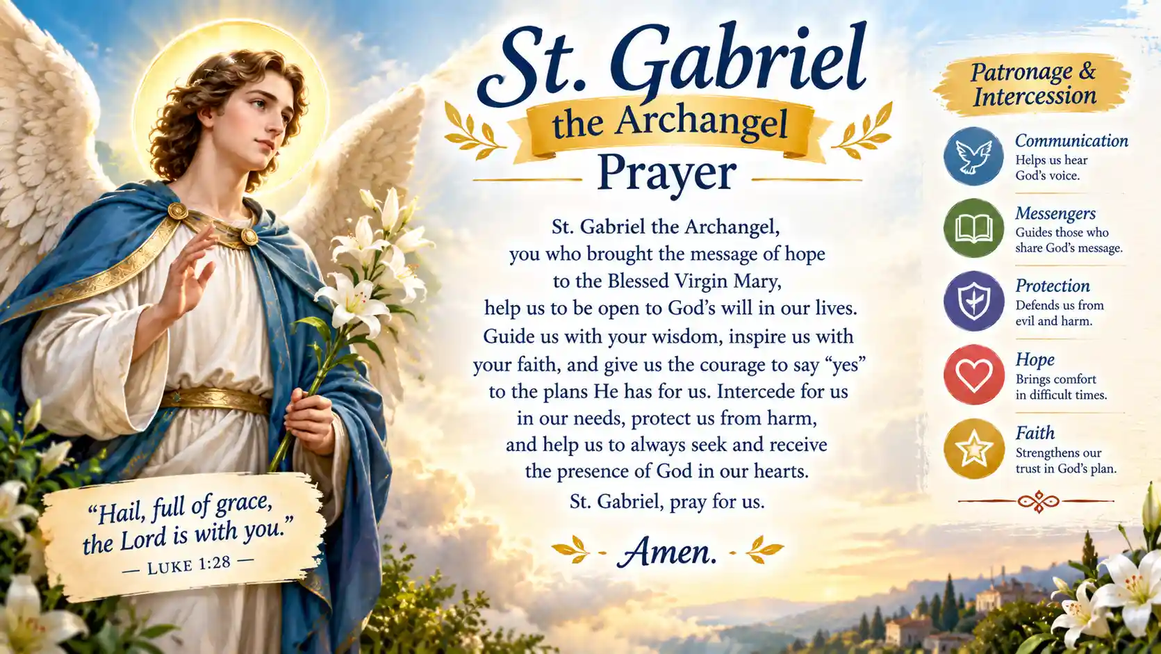 St. Gabriel the Archangel Prayer