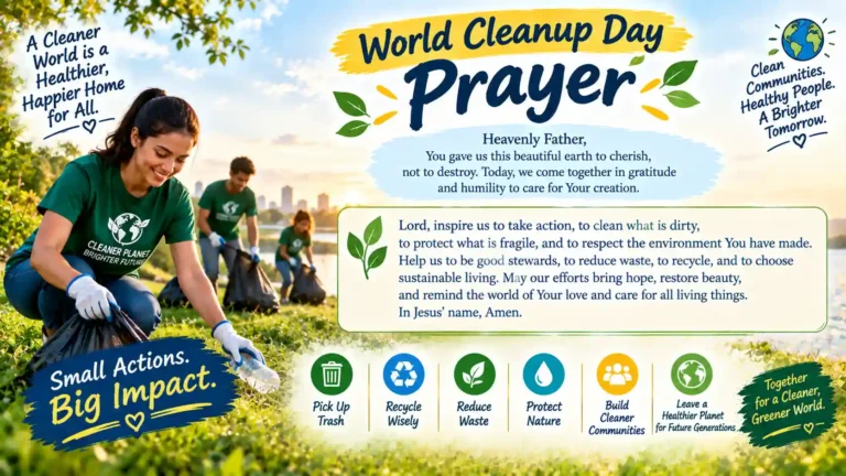 World Cleanup Day Prayer